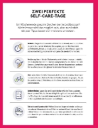 Buchcover und Innenansicht für das Buch: Self Care - sei gut zu dir