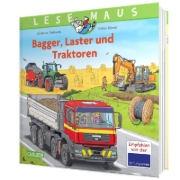 Buchcover und Innenansicht für das Buch: LESEMAUS Sonderbände: Bagger, Laster und Traktoren  - Alles über Fahrzeuge