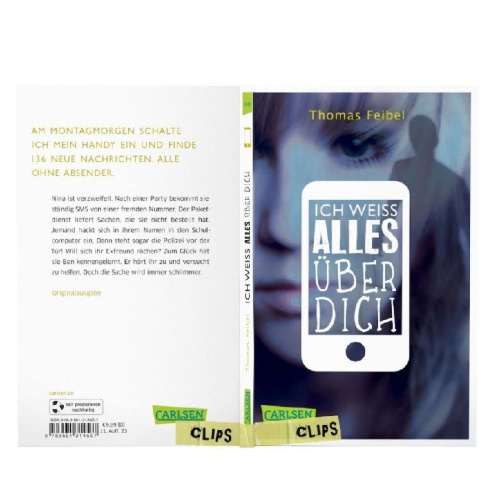 Buchcover und Innenansicht für das Buch: Ich weiß alles über dich