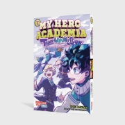 Buchcover und Innenansicht für das Buch: Boku no Hero Academia: Team Up Mission