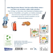 Buchcover und Innenansicht für das Buch: Mein kleines buntes Bildwörterbuch: Bei der Feuerwehr