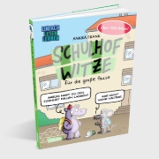 Buchcover und Innenansicht für das Buch: Schulhof-Witze für die große Pause