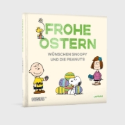 Buchcover und Innenansicht für das Buch: Peanuts Geschenkbuch: Frohe Ostern wünschen Snoopy und die Peanuts!