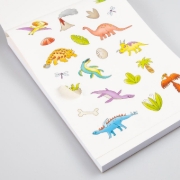 Buchcover und Innenansicht für das Buch: Mein Malblock: Dinosaurier