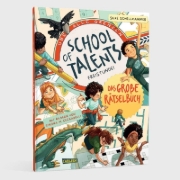 Buchcover und Innenansicht für das Buch: School of Talents: Freistunde - Das große Rätselbuch