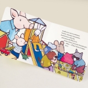 Buchcover und Innenansicht für das Buch: Viel Spaß in der Kita, Ferkel!
