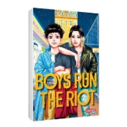 Buchcover und Innenansicht für das Buch: Boys Run the Riot