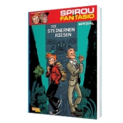 Buchcover und Innenansicht für das Buch: Spirou und Fantasio Spezial. Die steinernen Riesen