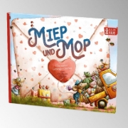 Buchcover und Innenansicht für das Buch: Miep und Mop - Eine kleine Liebesgeschichte