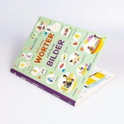 Buchcover und Innenansicht für das Buch: viele erste WÖRTER viele bunte BILDER