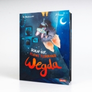 Buchcover und Innenansicht für das Buch: Die kleine Fledermaus Wegda: Schlaf gut, kleine Fledermaus Wegda!