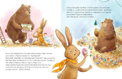 Buchcover und Innenansicht für das Buch: Hoppels Ostergeheimnis