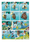 Buchcover und Innenansicht für das Buch: Marsupilami 9: Le papillon des cimes