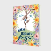 Buchcover und Innenansicht für das Buch: Harri Häschen fliegt