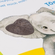 Buchcover und Innenansicht für das Buch: Hör mal, wie ich tröten kann (Mein erstes Streichel-Soundbuch 4)
