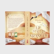 Buchcover und Innenansicht für das Buch: Six Crimson Cranes