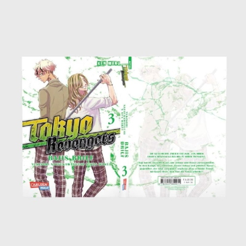 Buchcover und Innenansicht für das Buch: Tokyo Revengers - Baji Keisuke kara no Tegami