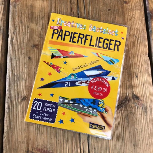 Buchcover und Innenansicht für das Buch: Bastelset für Kinder: Kreatives Bastelset: Turbo-Papierflieger
