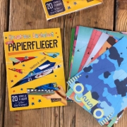 Buchcover und Innenansicht für das Buch: Bastelset für Kinder: Kreatives Bastelset: Turbo-Papierflieger