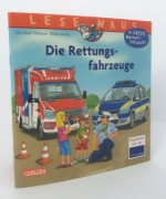 Buchcover und Innenansicht für das Buch: LESEMAUS 158: Die Rettungsfahrzeuge