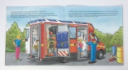 Buchcover und Innenansicht für das Buch: LESEMAUS 158: Die Rettungsfahrzeuge