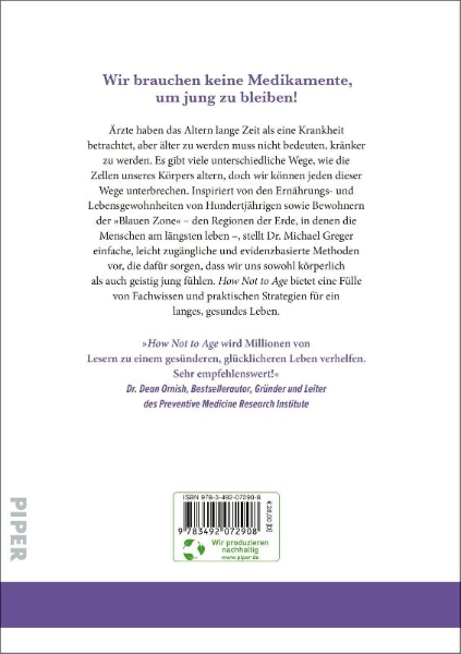 Buchcover und Innenansicht für das Buch: How Not to Age
