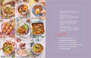 Buchcover und Innenansicht für das Buch: Ninas easy-peasy Familienkochbuch