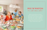 Buchcover und Innenansicht für das Buch: Ninas easy-peasy Familienkochbuch