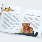 Buchcover und Innenansicht für das Buch: Drei Freunde warten auf Weihnachten