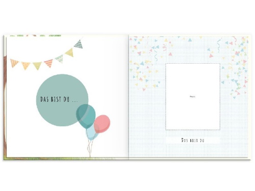 Buchcover und Innenansicht für das Buch: Babyalbum - UNSER ERSTES GEMEINSAMES JAHR