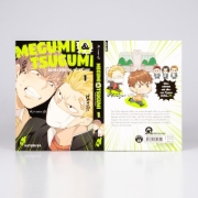 Buchcover und Innenansicht für das Buch: Megumi to Tsugumi