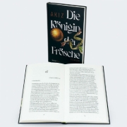 Buchcover und Innenansicht für das Buch: Die Königin der Frösche