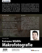 Buchcover und Innenansicht für das Buch: Extreme Wildlife-Makrofotografie