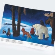 Buchcover und Innenansicht für das Buch: Der kleine Weihnachtsmann geht in die Stadt (Pappbilderbuch)