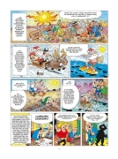 Buchcover und Innenansicht für das Buch: Mortadelo y Filemon: El cambio climático