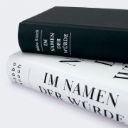 Buchcover und Innenansicht für das Buch: Im Namen der Würde