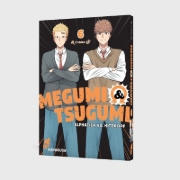 Buchcover und Innenansicht für das Buch: Megumi to Tsugumi