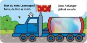 Buchcover und Innenansicht für das Buch: Babys Buggy-Fühlbuch: Bist du mein Lastwagen?