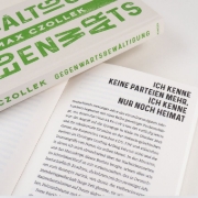 Buchcover und Innenansicht für das Buch: Gegenwartsbewältigung