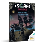 Buchcover und Innenansicht für das Buch: Escape-Buch für Grundschulkinder: Escape Challenge: Flucht vom Geisterschiff