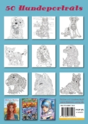 Buchcover und Innenansicht für das Buch: Mandala Malbuch Hunde für Kinder ab 8 Jahren mit 50 schönen Ausmalbildern
