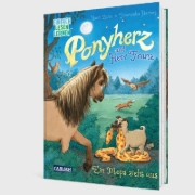 Buchcover und Innenansicht für das Buch: Ponyherz und Herr Franz: Ein Mops zieht aus