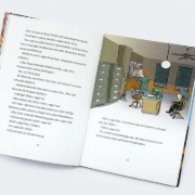 Buchcover und Innenansicht für das Buch: Die Lolli-Gäng jagt den Dieb