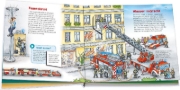 Buchcover und Innenansicht für das Buch: BOOKii® WAS IST WAS Kindergarten Komm mit zur Feuerwehr!