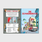 Buchcover und Innenansicht für das Buch: Spirou et Fantasio Classique Tome 1 - La Baie des cochons