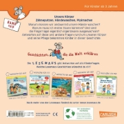 Buchcover und Innenansicht für das Buch: LESEMAUS 169: Unsere Körper - Zähneputzen, Händewaschen, Pipimachen
