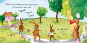 Buchcover und Innenansicht für das Buch: Die Hasenbande auf Eiersuche