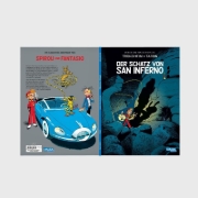 Buchcover und Innenansicht für das Buch: LE TRÉSOR DE SAN INFERNO