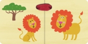 Buchcover und Innenansicht für das Buch: Kleine bunte Welt - Dschungel & Safari