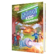 Buchcover und Innenansicht für das Buch: Die Robot-Kids: Die Löschroboter